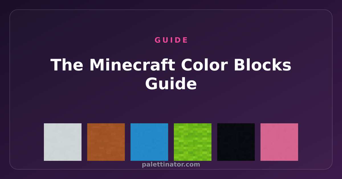 Minecraft Block Color In Minecraft Color Blocks Guide: Concrete, Terracotta & Wool — Palettinator