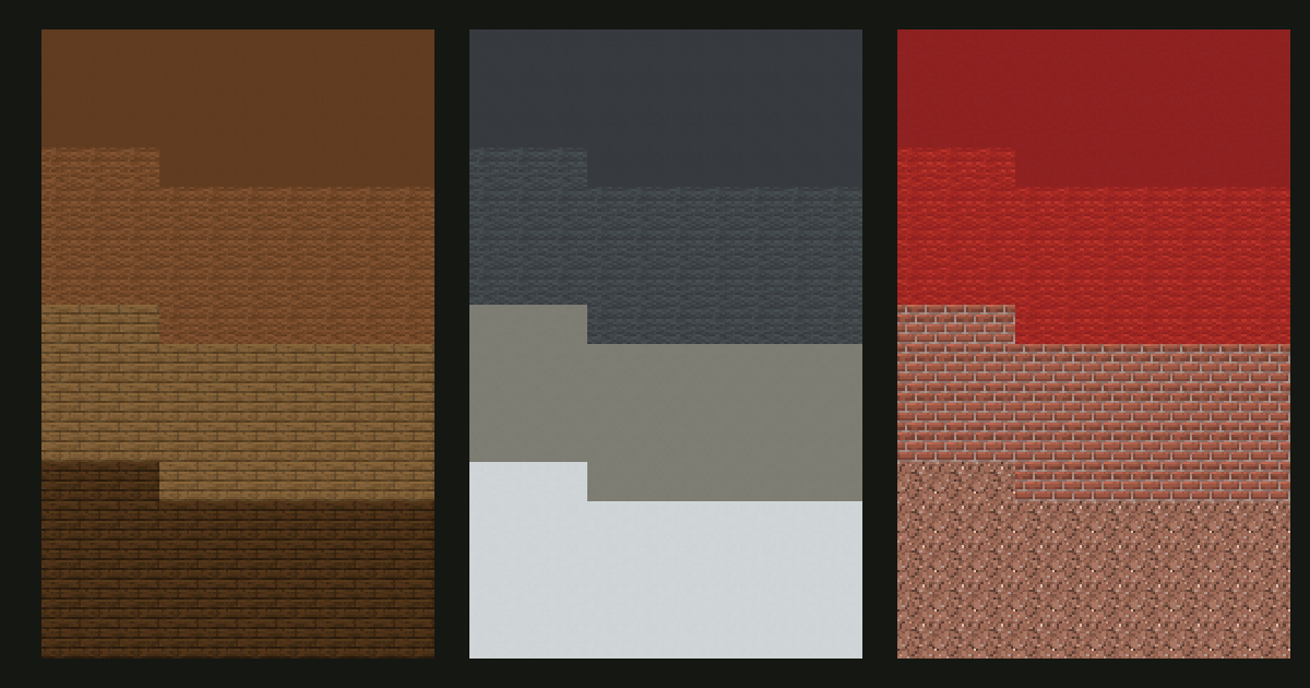 Minecraft Concrete and Wool Stairs: Roof Palette Ideas