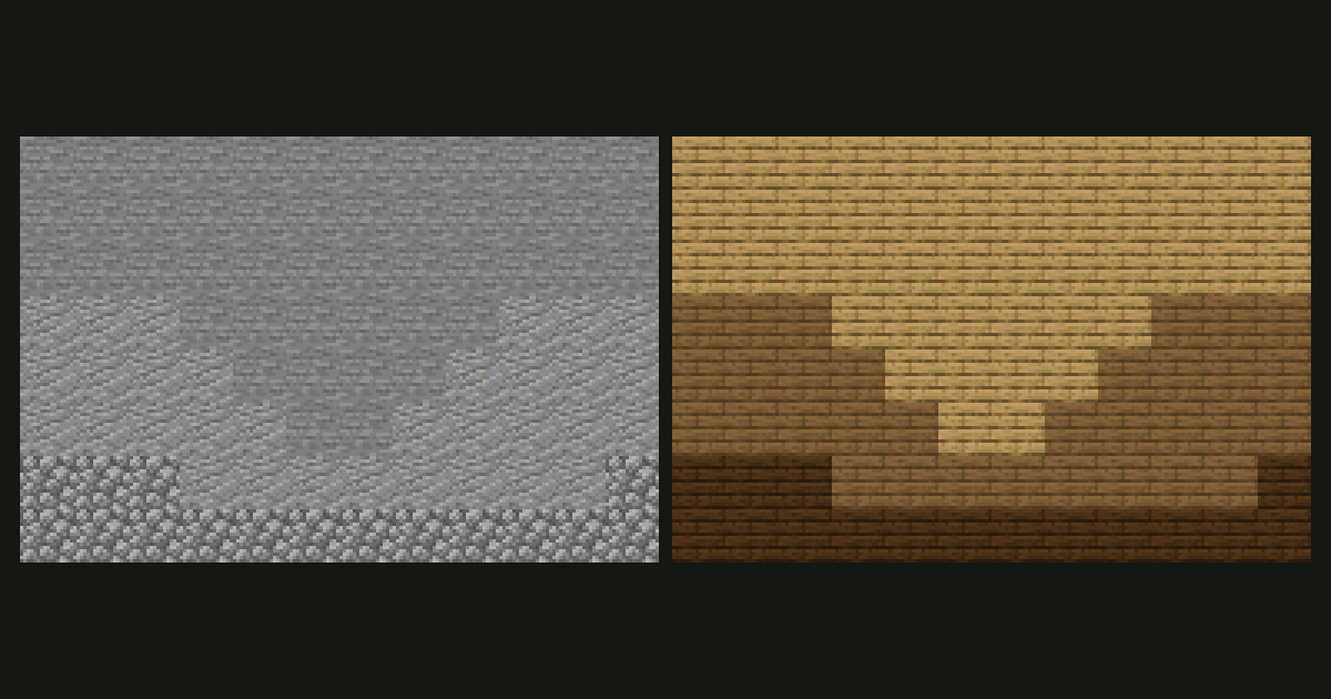 Survival-Friendly Minecraft Gradients With Easy-to-Get Blocks